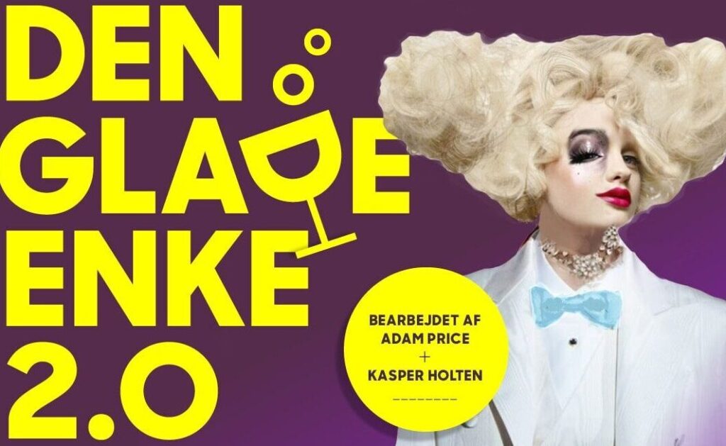 Plakat, Den Glade Enke på Det kgl. Teater